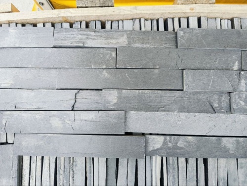 Плитка чёрная из натурального камня фасадная 30 см * 5 см, толщина 7 мм -30 мм купить в Электроуглях