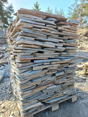 Плитняк златолит серебристый для цоколя, отмостки купить в Электроуглях