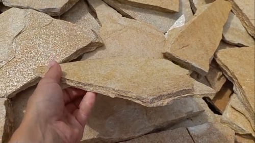 Плитняк златолит жёлтый для цоколя купить в Электроуглях